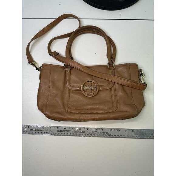 For Repair - Tory Burch Leather Amanda Mini Satchel Brown - Picture 11 of 12